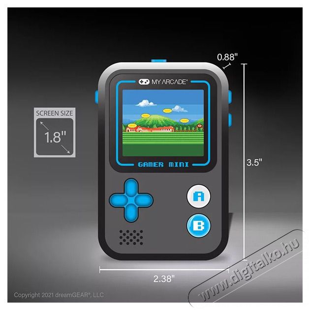 DREAMGEAR My Arcade DGUN-3926 Gamer Mini Classic 160in1 fekete-k&eacute;k hordozhat&oacute; k&eacute;zikonzol Iroda &eacute;s sz&aacute;m&iacute;t&aacute;stechnika - J&aacute;t&eacute;k konzol - Kontroller - 499118
