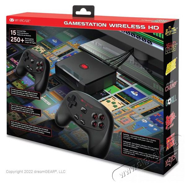 DREAMGEAR My Arcade DGUNL-4144 Data East And Jaleco Hits Gamestation Wireless HD 250+ Retro j&aacute;t&eacute;kkonzol Iroda &eacute;s sz&aacute;m&iacute;t&aacute;stechnika - J&aacute;t&eacute;k konzol - Kontroller - 499119