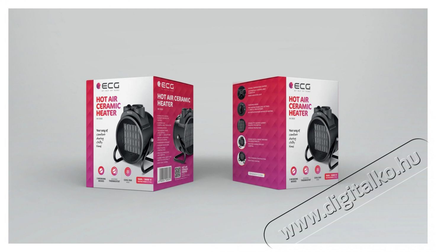 ECG HH 3010 Fűtőventill&aacute;tor H&aacute;ztart&aacute;s / Otthon / K&uuml;lt&eacute;r - Fűt&eacute;s - Fűtőventil&aacute;toros hősug&aacute;rz&oacute; - 399430