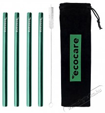 ECOCARE Maxi K&ouml;rnyezetbar&aacute;t f&eacute;m sz&iacute;v&oacute;sz&aacute;l, z&ouml;ld, 21,5x1,2 cm, 4 db Konyhai term&eacute;kek - Konyhai eszk&ouml;z - Egy&eacute;b konyhai eszk&ouml;z - 529428