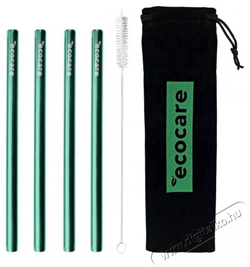 ECOCARE Maxi K&ouml;rnyezetbar&aacute;t f&eacute;m sz&iacute;v&oacute;sz&aacute;l, z&ouml;ld, 21,5x1,2 cm, 4 db Konyhai term&eacute;kek - Konyhai eszk&ouml;z - Egy&eacute;b konyhai eszk&ouml;z - 529428