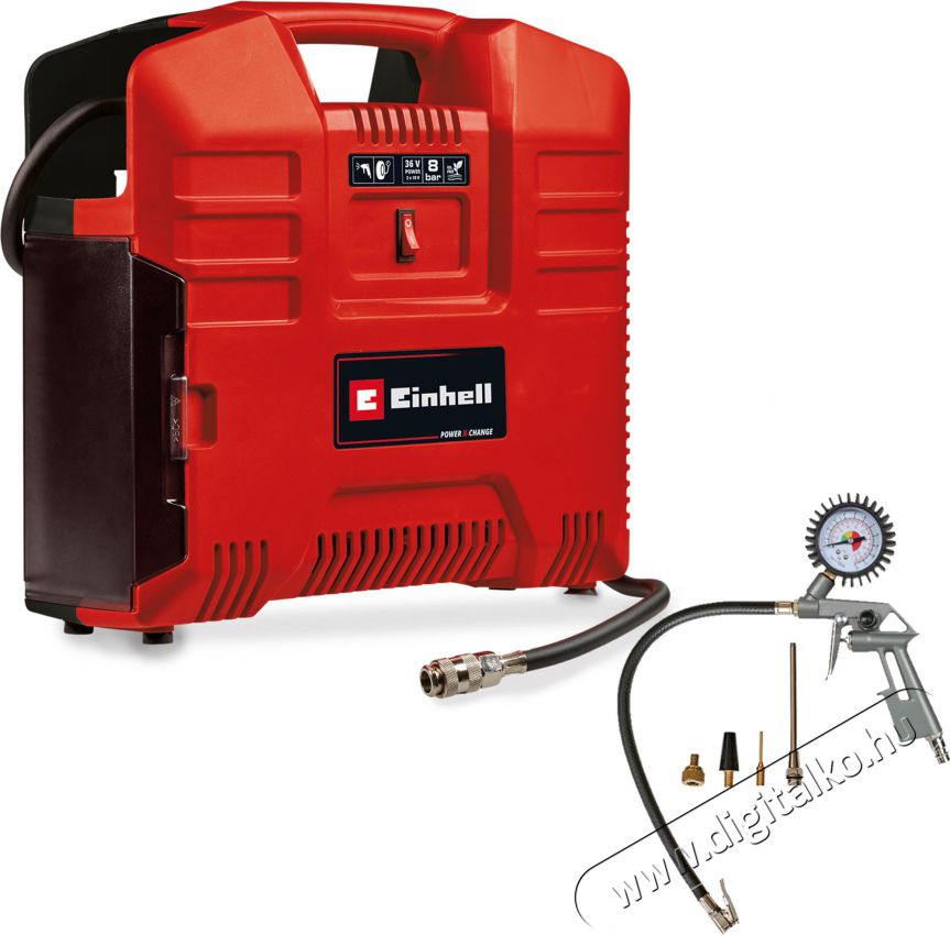 Einhell TE-AC 36/8 LI OF SET - SOLO KOMPRESSZOR H&aacute;ztart&aacute;s / Otthon / K&uuml;lt&eacute;r - Szersz&aacute;m - Kompresszor - 517039