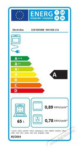 Electrolux EOF3H50BK be&eacute;p&iacute;thető s&uuml;tő Konyhai term&eacute;kek - S&uuml;tő-főzőlap, tűzhely (be&eacute;p&iacute;thető) - S&uuml;tő (be&eacute;p&iacute;thető) - 383521