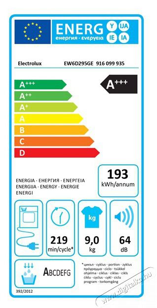 Electrolux EW6D295GE GentleCare hőszivatty&uacute;s sz&aacute;r&iacute;t&oacute;g&eacute;p H&aacute;ztart&aacute;s / Otthon / K&uuml;lt&eacute;r - Mos&oacute;g&eacute;p / sz&aacute;r&iacute;t&oacute;g&eacute;p - Sz&aacute;r&iacute;t&oacute;g&eacute;p - 502744