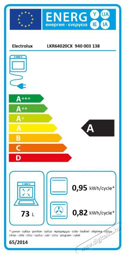 Electrolux LKR64020CX elektromos tűzhely Konyhai term&eacute;kek - S&uuml;tő-főzőlap, tűzhely (szabadon&aacute;ll&oacute;) - Elektromos tűzhely (szabadon&aacute;ll&oacute;) - 503885