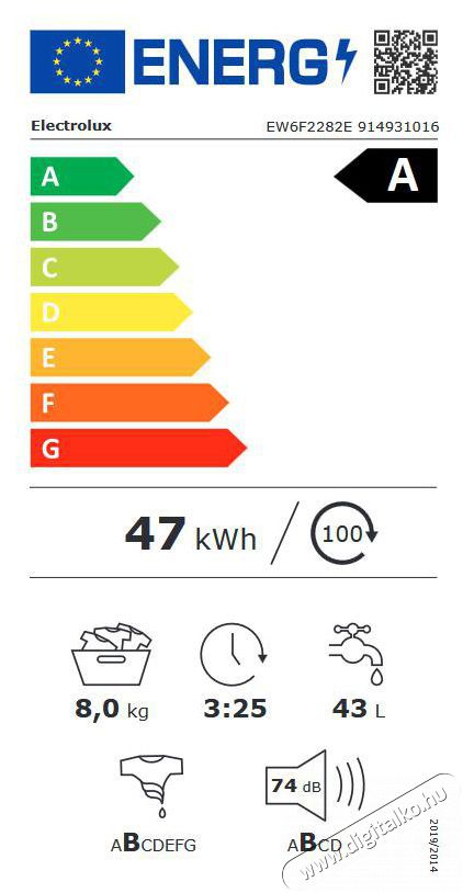 Electrolux EW6F2282E H&aacute;ztart&aacute;s / Otthon / K&uuml;lt&eacute;r - Mos&oacute;g&eacute;p / sz&aacute;r&iacute;t&oacute;g&eacute;p - El&ouml;lt&ouml;ltős norm&aacute;l (60cm-ig) mos&oacute;g&eacute;p - 503154
