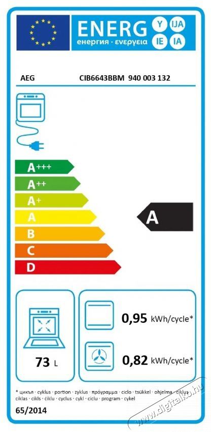 Electrolux CIB6643BBM Konyhai term&eacute;kek - S&uuml;tő-főzőlap, tűzhely (szabadon&aacute;ll&oacute;) - Elektromos tűzhely (szabadon&aacute;ll&oacute;) - 505259