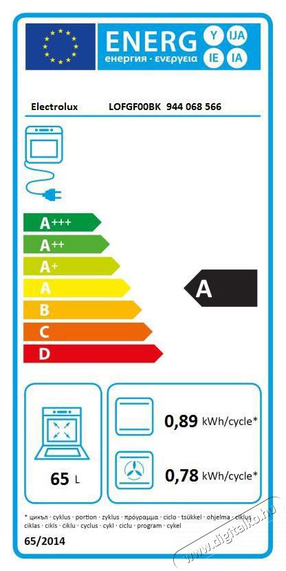 Electrolux LOFGF00BK Konyhai term&eacute;kek - S&uuml;tő-főzőlap, tűzhely (be&eacute;p&iacute;thető) - S&uuml;tő (be&eacute;p&iacute;thető) - 505703