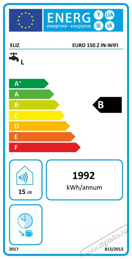 ELIZ EURO 150 Z IN WIFI H&aacute;ztart&aacute;s / Otthon / K&uuml;lt&eacute;r - V&iacute;zmeleg&iacute;tő / bojler / t&aacute;rol&oacute; - Bojler / melegv&iacute;z t&aacute;rol&oacute; - 515403
