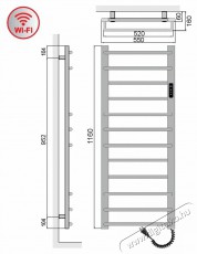 ELIZ EBS 12/55 AF-W WiFi H&aacute;ztart&aacute;s / Otthon / K&uuml;lt&eacute;r - Fűt&eacute;s - Fali fűtőtest - 529450