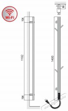 ELIZ EBS 160 KI-W WiFi H&aacute;ztart&aacute;s / Otthon / K&uuml;lt&eacute;r - Fűt&eacute;s - Fali fűtőtest - 529452
