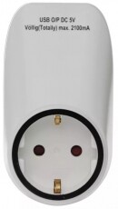 Emos P0072 fehér USB-s aljzat elágazó Háztartás / Otthon / Kültér - Világítás / elektromosság - Hálózati elosztó / hosszabbító / adapter - 369306