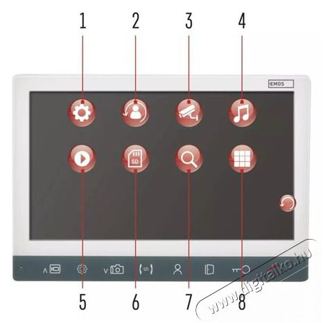 Emos H3010 vide&oacute; kaputelefon szett EM-10AHD H&aacute;ztart&aacute;s / Otthon / K&uuml;lt&eacute;r - Lak&aacute;sfelszerel&eacute;s - Csengő - 469052