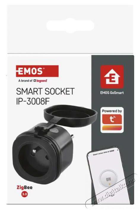 Emos GoSmart Zigbee k&uuml;lt&eacute;ri IP44 IP-3008F IP-3008F időz&iacute;tővel H&aacute;ztart&aacute;s / Otthon / K&uuml;lt&eacute;r - Okos otthon - Okos konnektor - 522531