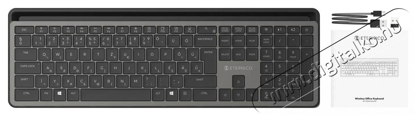 Eternico KSB3350 HU , vezet&eacute;k n&eacute;lk&uuml;li billentyűzet Iroda &eacute;s sz&aacute;m&iacute;t&aacute;stechnika - Billentyűzet / billentyűzet szett - Vezet&eacute;k n&eacute;lk&uuml;li - 503344