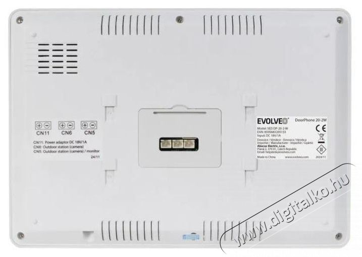 Evolveo DoorPhone 20-2W H&aacute;ztart&aacute;s / Otthon / K&uuml;lt&eacute;r - Biztons&aacute;gtechnika - Kieg&eacute;sz&iacute;tő - 522586