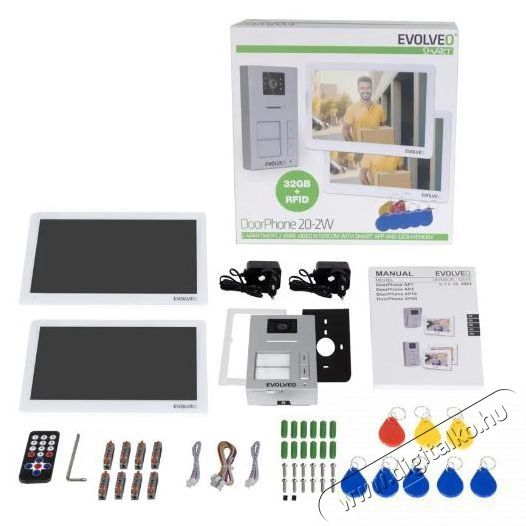 Evolveo DoorPhone 20-2W H&aacute;ztart&aacute;s / Otthon / K&uuml;lt&eacute;r - Biztons&aacute;gtechnika - Kieg&eacute;sz&iacute;tő - 522586