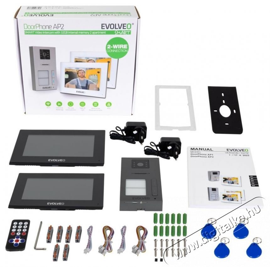 Evolveo DoorPhone AP2-2, fekete H&aacute;ztart&aacute;s / Otthon / K&uuml;lt&eacute;r - Biztons&aacute;gtechnika - Kieg&eacute;sz&iacute;tő - 519401