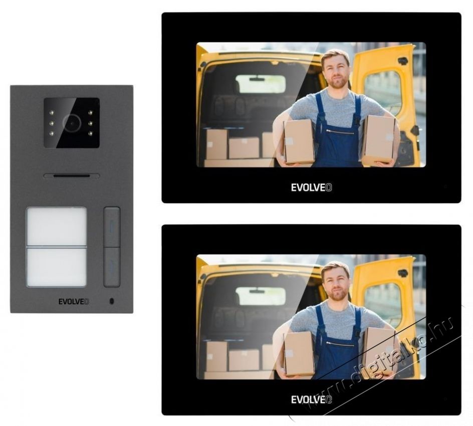 Evolveo DoorPhone AP2-2, fekete H&aacute;ztart&aacute;s / Otthon / K&uuml;lt&eacute;r - Biztons&aacute;gtechnika - Kieg&eacute;sz&iacute;tő - 519401