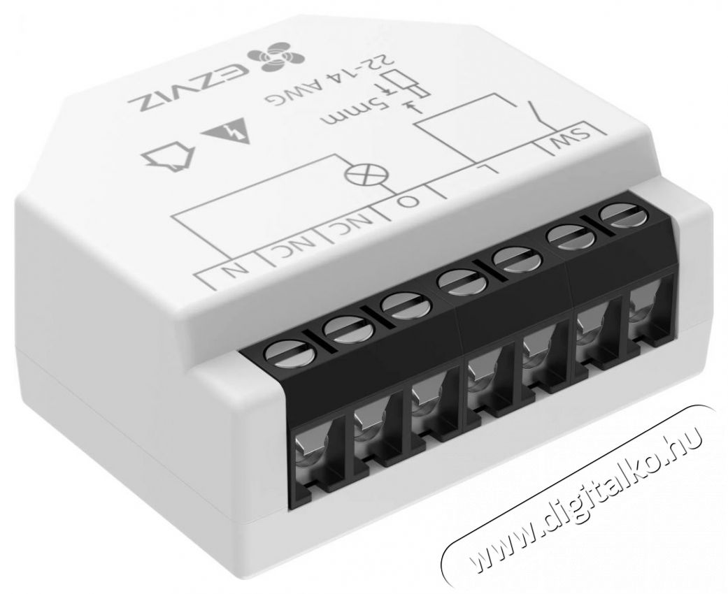 Ezviz T35-R100-W okos WiFi kapcsol&oacute;modul, 1 csatorna H&aacute;ztart&aacute;s / Otthon / K&uuml;lt&eacute;r - Okos otthon - Kieg&eacute;sz&iacute;tő - 522617