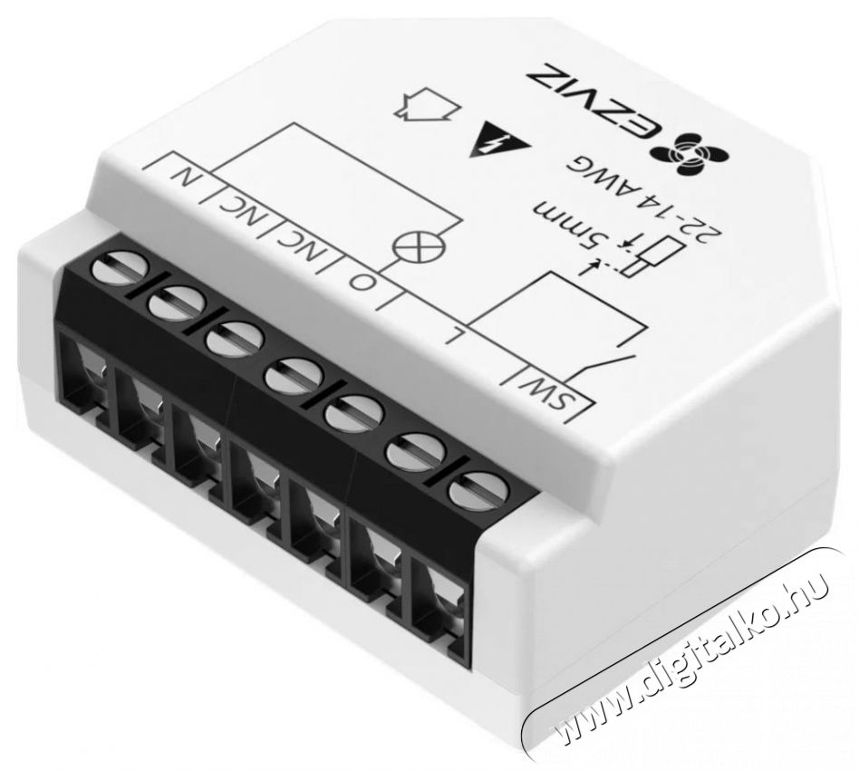 Ezviz T35-R100-W okos WiFi kapcsol&oacute;modul, 1 csatorna H&aacute;ztart&aacute;s / Otthon / K&uuml;lt&eacute;r - Okos otthon - Kieg&eacute;sz&iacute;tő - 522617