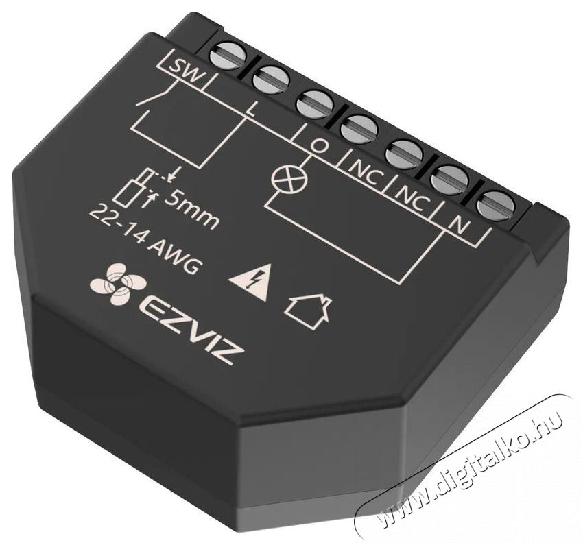 Ezviz T35-R100-WM okos WiFi kapcsol&oacute;modul, 1 csatorna, fogyaszt&aacute;sm&eacute;r&eacute;s H&aacute;ztart&aacute;s / Otthon / K&uuml;lt&eacute;r - Okos otthon - Kieg&eacute;sz&iacute;tő - 522618