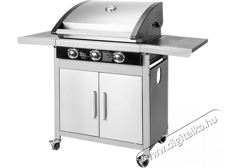Fieldmann FZG 3005 G&aacute;z grill 3 &eacute;gős - Inox H&aacute;ztart&aacute;s / Otthon / K&uuml;lt&eacute;r - K&uuml;lt&eacute;r / kerti term&eacute;k / grill - Kerti grill - 375957