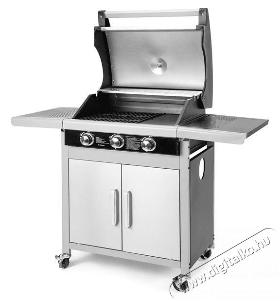 Fieldmann FZG 3005 G&aacute;z grill 3 &eacute;gős - Inox H&aacute;ztart&aacute;s / Otthon / K&uuml;lt&eacute;r - K&uuml;lt&eacute;r / kerti term&eacute;k / grill - Kerti grill - 375957