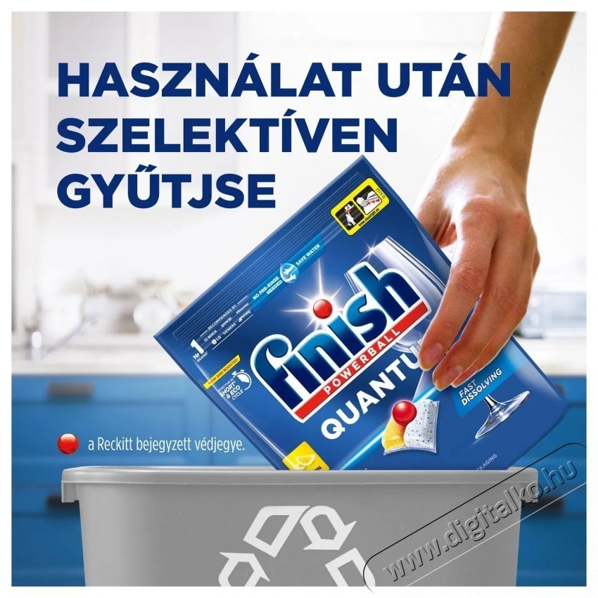 Finish Quantum All in 1 Lemon Sparkle 120 db Mosogat&oacute;g&eacute;p tabletta Konyhai term&eacute;kek - Mosogat&oacute;g&eacute;p - Kieg&eacute;sz&iacute;tő - 531665