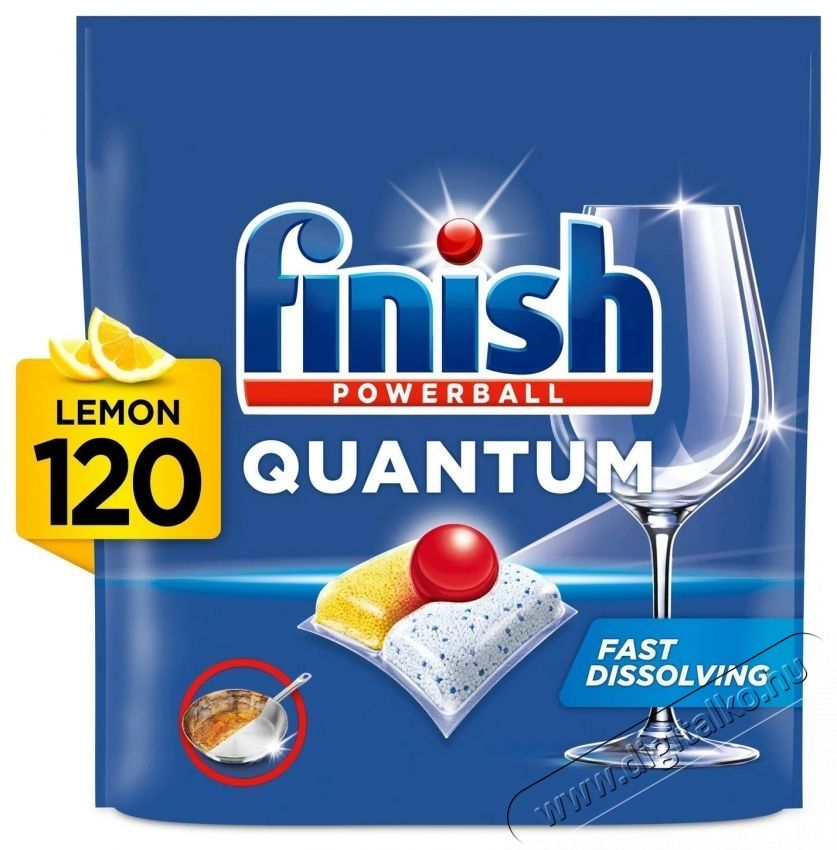 Finish Quantum All in 1 Lemon Sparkle 120 db Mosogat&oacute;g&eacute;p tabletta Konyhai term&eacute;kek - Mosogat&oacute;g&eacute;p - Kieg&eacute;sz&iacute;tő - 531665
