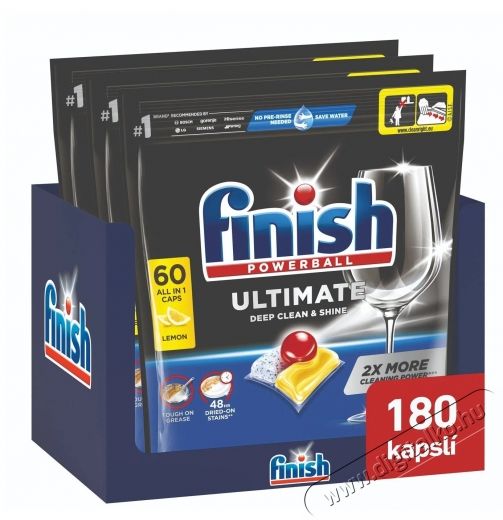 Finish Finish Ultimate All in 1 Lemon Sparkle 180 db H&aacute;ztart&aacute;s / Otthon / K&uuml;lt&eacute;r - Tiszt&iacute;t&oacute; / mos&oacute; - Kieg&eacute;sz&iacute;tő - 537808