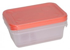 FLAIR 80056 Freezy 1,2L 3 db-os narancs szögletes ételtároló hűtődoboz Háztartás / Otthon / Kültér - Lakásfelszerelés - Tároló - 508422