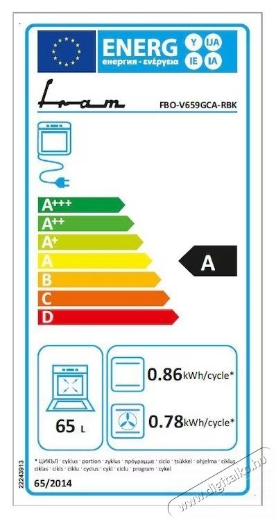 FRAM FBO-V659GCA-RBK Be&eacute;p&iacute;thető s&uuml;tő, Elektromos, 65 l, Anal&oacute;g időz&iacute;tő, Grill, Vil&aacute;g&iacute;t&aacute;s, Rusztikus kialak&iacute;t&aacute;s, A energiaoszt&aacute;ly, Fekete Konyhai term&eacute;kek - S&uuml;tő-főzőlap, tűzhely (be&eacute;p&iacute;thető) - S&uuml;tő (be&eacute;p&iacute;thető) - 537817