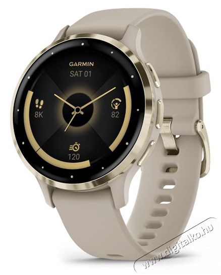 Garmin Venu 3S francia sz&uuml;rke-kr&eacute;marany, szilikon sz&iacute;jjal okos&oacute;ra Mobil / Kommunik&aacute;ci&oacute; / Smart - Okos eszk&ouml;z - Okos&oacute;ra - 508868