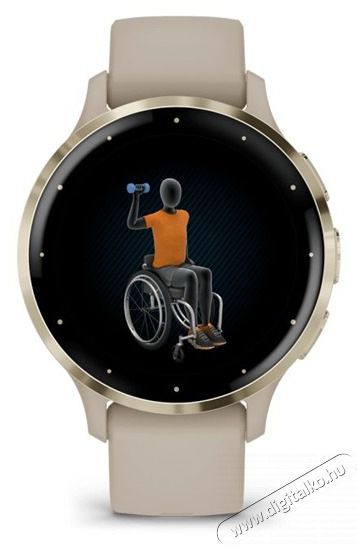 Garmin Venu 3S francia sz&uuml;rke-kr&eacute;marany, szilikon sz&iacute;jjal okos&oacute;ra Mobil / Kommunik&aacute;ci&oacute; / Smart - Okos eszk&ouml;z - Okos&oacute;ra - 508868