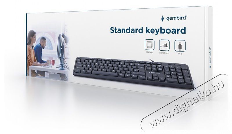 Gembird KB-U-103 standard billentyűzet, USB, fekete Iroda &eacute;s sz&aacute;m&iacute;t&aacute;stechnika - Billentyűzet / billentyűzet szett - Vezet&eacute;kes - 461606