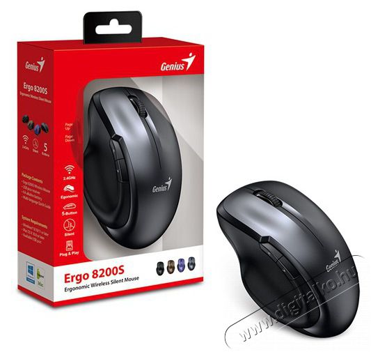 Genius Ergo 8200S sz&uuml;rke vezet&eacute;k n&eacute;lk&uuml;li eg&eacute;r Iroda &eacute;s sz&aacute;m&iacute;t&aacute;stechnika - Eg&eacute;r - Vezet&eacute;k n&eacute;lk&uuml;li eg&eacute;r - 476763