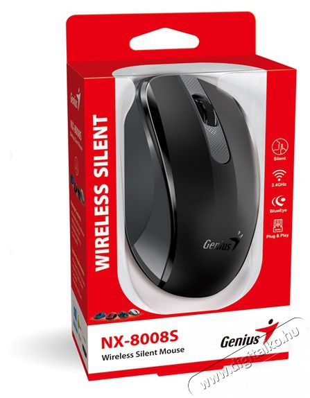 Genius NX-8008S fekete vezet&eacute;k n&eacute;lk&uuml;li eg&eacute;r Iroda &eacute;s sz&aacute;m&iacute;t&aacute;stechnika - Eg&eacute;r - Vezet&eacute;k n&eacute;lk&uuml;li eg&eacute;r - 476766