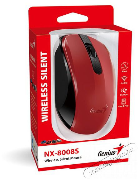 Genius NX-8008S piros vezet&eacute;k n&eacute;lk&uuml;li eg&eacute;r Iroda &eacute;s sz&aacute;m&iacute;t&aacute;stechnika - Eg&eacute;r - Vezet&eacute;k n&eacute;lk&uuml;li eg&eacute;r - 476767