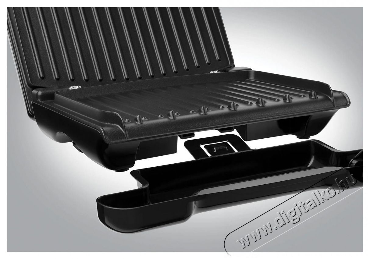 George Foreman 25030-56 Gril Compact Steel Red Konyhai term&eacute;kek - Konyhai kisg&eacute;p (s&uuml;t&eacute;s / főz&eacute;s / hűt&eacute;s / &eacute;telk&eacute;sz&iacute;t&eacute;s) - Kontakt grill s&uuml;tő / s&uuml;tőlap - 522786