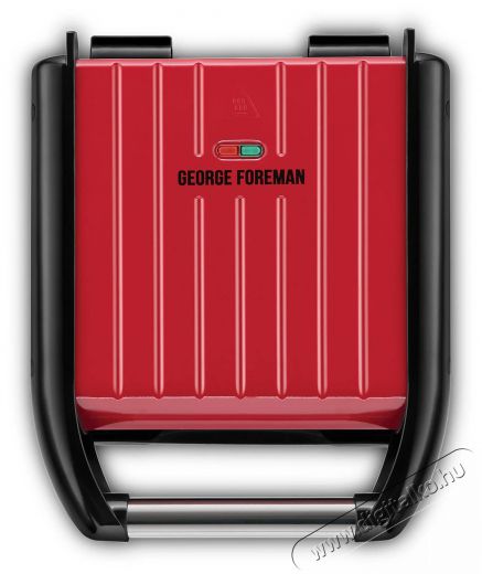 George Foreman 25030-56 Gril Compact Steel Red Konyhai term&eacute;kek - Konyhai kisg&eacute;p (s&uuml;t&eacute;s / főz&eacute;s / hűt&eacute;s / &eacute;telk&eacute;sz&iacute;t&eacute;s) - Kontakt grill s&uuml;tő / s&uuml;tőlap - 522786