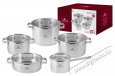 Gerlach PRESTIGE PLUS Rozsdamentes ac&eacute;l főzőed&eacute;nyk&eacute;szlet 10 db Konyhai term&eacute;kek - Ed&eacute;ny - Ed&eacute;ny k&eacute;szlet - 522789