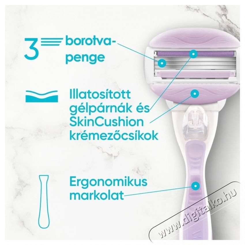 GILLETTE Venus ComfortGlide Breeze + borotvafej, 2 db Sz&eacute;ps&eacute;g&aacute;pol&aacute;s / Eg&eacute;szs&eacute;g - Szőrtelen&iacute;tő / borotva - Női szőrtelen&iacute;tő - 537833