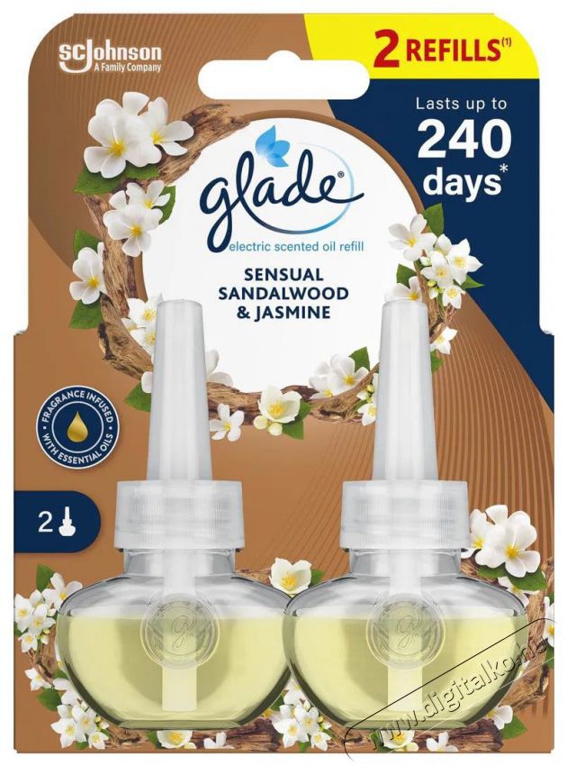 GLADE Electric Sandalwood ut&aacute;nt&ouml;ltő 2&times; 20 ml H&aacute;ztart&aacute;s / Otthon / K&uuml;lt&eacute;r - Egy&eacute;b h&aacute;ztart&aacute;si term&eacute;k - 522796