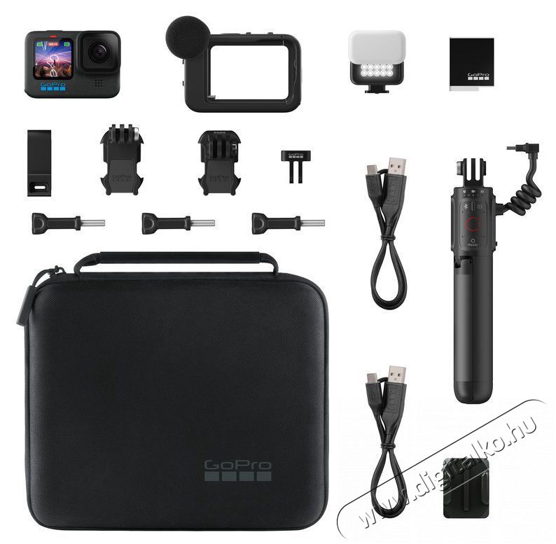 GoPro HERO12 Black Creator EditionHERO12 Black Creator Edition (CHDFB-121-EU) F&eacute;nyk&eacute;pezőg&eacute;p / kamera - Sport kamera - 4K felbont&aacute;s&uacute; - 493817