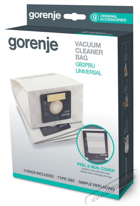 Gorenje GB2PBU 5db pap&iacute;r porzs&aacute;k, bemeneti motorszűrővel H&aacute;ztart&aacute;s / Otthon / K&uuml;lt&eacute;r - Porsz&iacute;v&oacute; / takar&iacute;t&oacute;g&eacute;p - Porzs&aacute;k / portart&aacute;ly - 353213