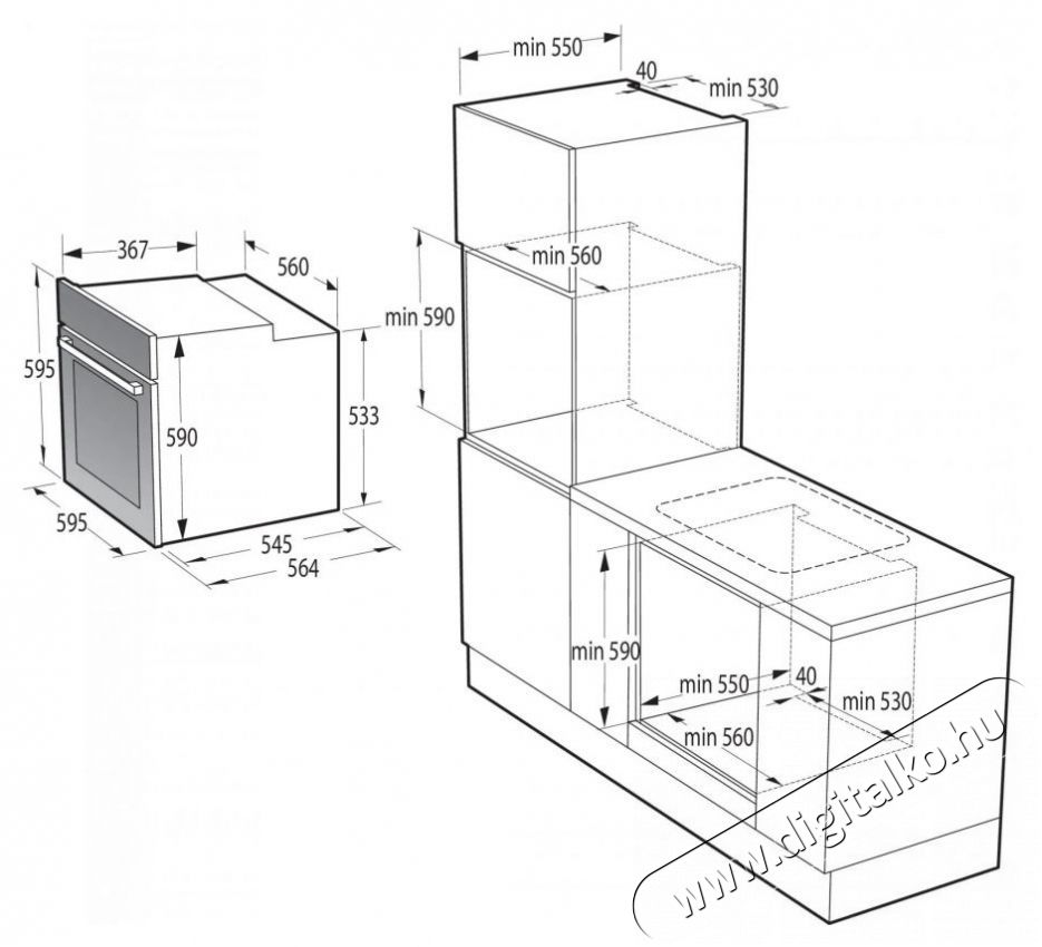 Gorenje BOS6737E13BG be&eacute;p&iacute;thető s&uuml;tő Konyhai term&eacute;kek - S&uuml;tő-főzőlap, tűzhely (be&eacute;p&iacute;thető) - S&uuml;tő (be&eacute;p&iacute;thető) - 378466