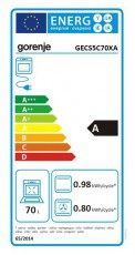 Gorenje GECS5C70XA Elektromos tűzhely Konyhai term&eacute;kek - S&uuml;tő-főzőlap, tűzhely (szabadon&aacute;ll&oacute;) - Elektromos tűzhely (szabadon&aacute;ll&oacute;) - 400178