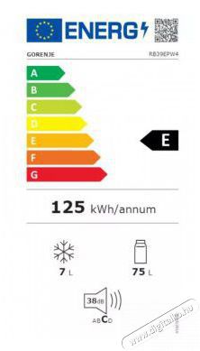 Gorenje RB39EPW4 egyajt&oacute;s hűtőszekr&eacute;ny Konyhai term&eacute;kek - Hűtő, fagyaszt&oacute; (be&eacute;p&iacute;thető) - Egyajt&oacute;s hűtő - 494342