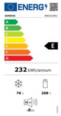 Gorenje NRKI519E41 be&eacute;p&iacute;thető alulfagyaszt&oacute;s hűtőszekr&eacute;ny Konyhai term&eacute;kek - Hűtő, fagyaszt&oacute; (be&eacute;p&iacute;thető) - Alulfagyaszt&oacute;s kombin&aacute;lt hűtő - 502467